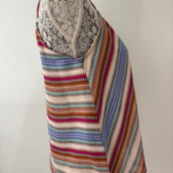 Multi-Colored Patterned Flowy Tank Top, Size XS/S - Picture 4 of 5